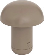 LED stolná lampa FUNGHI 11,2 cm, hnedá