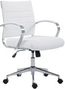 Kancelárska stolička Oakland - koženka - Biela