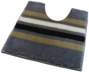 ROUTNER Kúpeľňová predložka RAGUSA Sivá 10205 - Sivá / 50 x 50 cm WC s výkrojom 10205