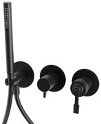 Sapho Sapho, VERSI podomietková sprchová/vaňová batéria, ručná sprcha, 2 výstupy, čierna mat, RV052/15