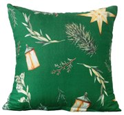Obliečka na vankúš z mikrovlákna GREEN CHRISTMAS 45x45 cm, zelený