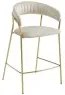 Zamatová barová stolička Macao béžová