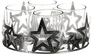 Adventný svietnik s kalíškami Hviezda, kov, strieborná