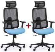 Kancelárska stolička LYNX 1+1 ZADARMO, modrá