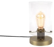 Škandinávska stolná lampa bronzová so sklom - Dome