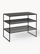 Kovový regál na topánky Bench