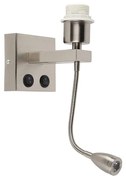 Moderná nástenná lampa oceľ s flexibilným ramenom - Brescia Combi