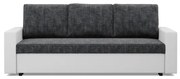Trojmiestna rozkladacia sedačka LUNA tmavosivá / biela