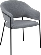 Jedálenská stolička Inga, holubia sivá štruktúrovaná látka%