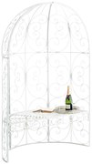 Oblúk na ruže Rosie s lavičkami - Biela