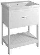 Aqualine Sapho, ETIDE umývadlová skrinka 61,5x86x44 cm, matná biela