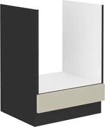 Kuchynská skrinka pre vstavanú rúru Arona, 60 cm, kašmírová/čierna%