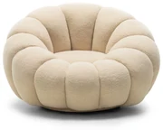 Designové relaxační křeslo VENEZIA 100 cm bouclé béžové