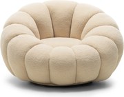 Dizajnové relaxačné kreslo VENEZIA 100 cm bouclé béžové