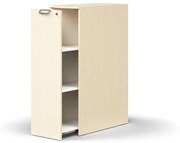 Uzamykateľná bočná skrinka QBUS, ľavá, 1250x400x800 mm, breza
