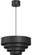 Luster na lanku RINGS 1xE27/15W/230V čierna