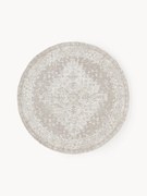 Okrúhly ručne tkaný ženilkový koberec Neapel
