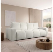 Rozkladacia čalúnená trojmiestna pohovka s úložným priestorom ALMADA béžová