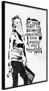 Artgeist Plagát - Girl with Graffiti [Poster] Veľkosť: 20x30, Verzia: Čierny rám