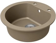 Granitový drez 1K 510x510 béžový