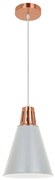 Klausen KL 6238 - Luster na lanku SHADE 1xE27/15W/230V medená/šedá