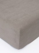 Froté plachta do postieľky 60 × 120 cm - sivohnedá