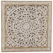 Obraz na stenu Retro 90x90x3 ručne vyrezávaný indický masív mango