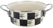 Kastróll smalt ŠACHOVNICA Lem 1,6 l , pr. 18 cm