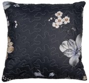 Sivá obliečka na vankúš s kvetmi Lilia - 40*40 cm