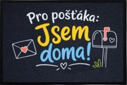 Mercury Flooring, Rohožka Pre poštára som doma 40x60 cm - na von aj na doma, 40x60, čierna