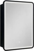 Zrkadlová skrinka s osvetlením SAT 50x71 cm čierna SATZGALED5071CE