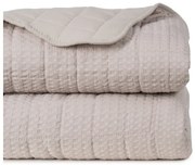 Béžový prešívaný pléd 240x260 cm – Ixia