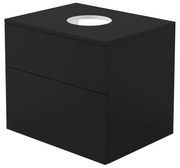 Deante Prizma, závesná skrinka s pultovou doskou 600x470x520 mm, čierna matná, DEA-SDI_NB61