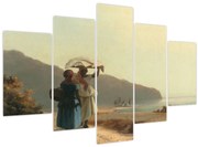 Obraz - Camille Pissarro, Two Women Chatting by the Sea, St. Thomas, reprodukcia (150x105 cm)