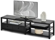TV stolík/skrinka Elena (čierne drevo + čierna). Akcia -20%. Vlastná spoľahlivá doprava až k Vám domov. 1111723