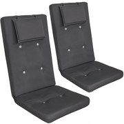 InternetovaZahrada Sada 2ks podušiek 118x45x7cm - antracit