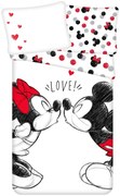 Bavlnené posteľné obliečky Zamilovaní Minnie & Mickey Mouse - Disney - 100% bavlna - 70 x 90 cm + 140 x 200 cm