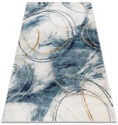 Koberec EMERALD exkluzívny A0087 glamour, styl kruhy modrý / zlatý