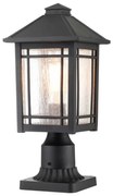 Quoizel QZ-CEDAR-POINT3-M-BK - Vonkajšia lampa CEDAR POINT 1xE27/60W/230V IP44