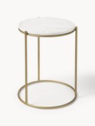 Okrúhly mramorový pomocný stolík Ella