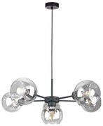 Luster na lanku KALIOPE 6xE27/60W/230V čierna/číra