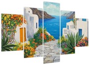 Obraz - Grécka ulička (150x105 cm)