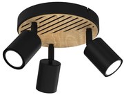 Bodové svietidlo TERRA 3xGU10/8W/230V čierna/dub