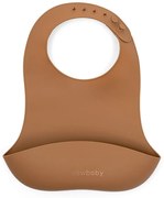 Silikónový podbradník New Baby hnedý