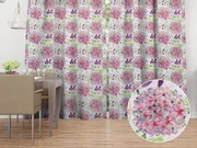 Biante Bavlnený záves Sandra SA-385 Ružové cibuľové kvety na bielom 150x140 cm