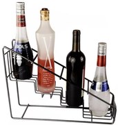 Kovový stojan na fľaše Kov