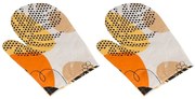 Bellatex Kuchyňská chňapka Oblázky oranžová, 28 x 18 cm, 2 ks