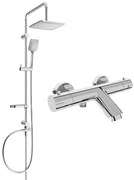 Mexen Sven, sprchový set s dažďovou sprchou a KAI termostatickou vaňovou batériou, chrómová, 77300262-00