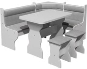 Rohová lavica Merkury II white boss 15