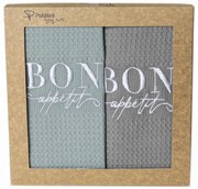 Polášek Vyšívaná vaflová utierka s motívom - 2 ks - Bon Appétit č. 3